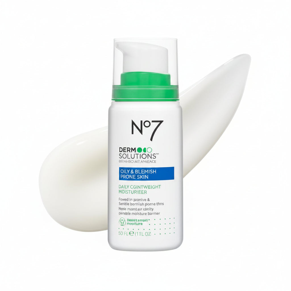 No7 Derm Solutions Daily Lightweight Moisturiser - Oily and Blemish Prone Skin - 3oz