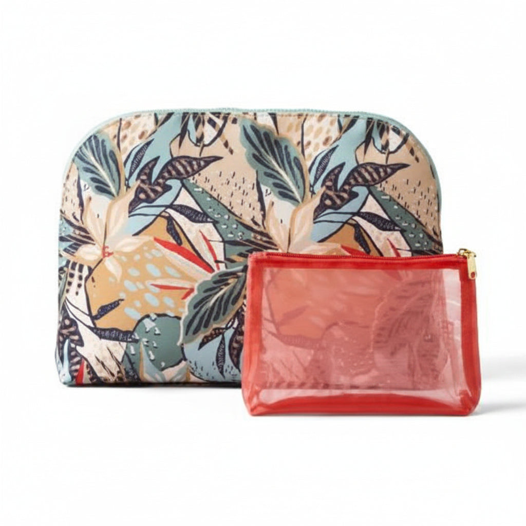 Sonia Kashuk Large Travel Makeup and Toiletry Bag Set - 2pc - Tropical Print