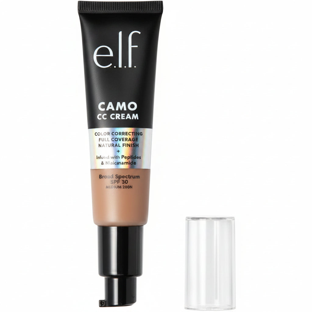 e.l.f. Camo CC Cream - 425 N Tan - 1.05oz: SPF 30, Paraben-Free, Contains Hyaluronic Acid, Vegan