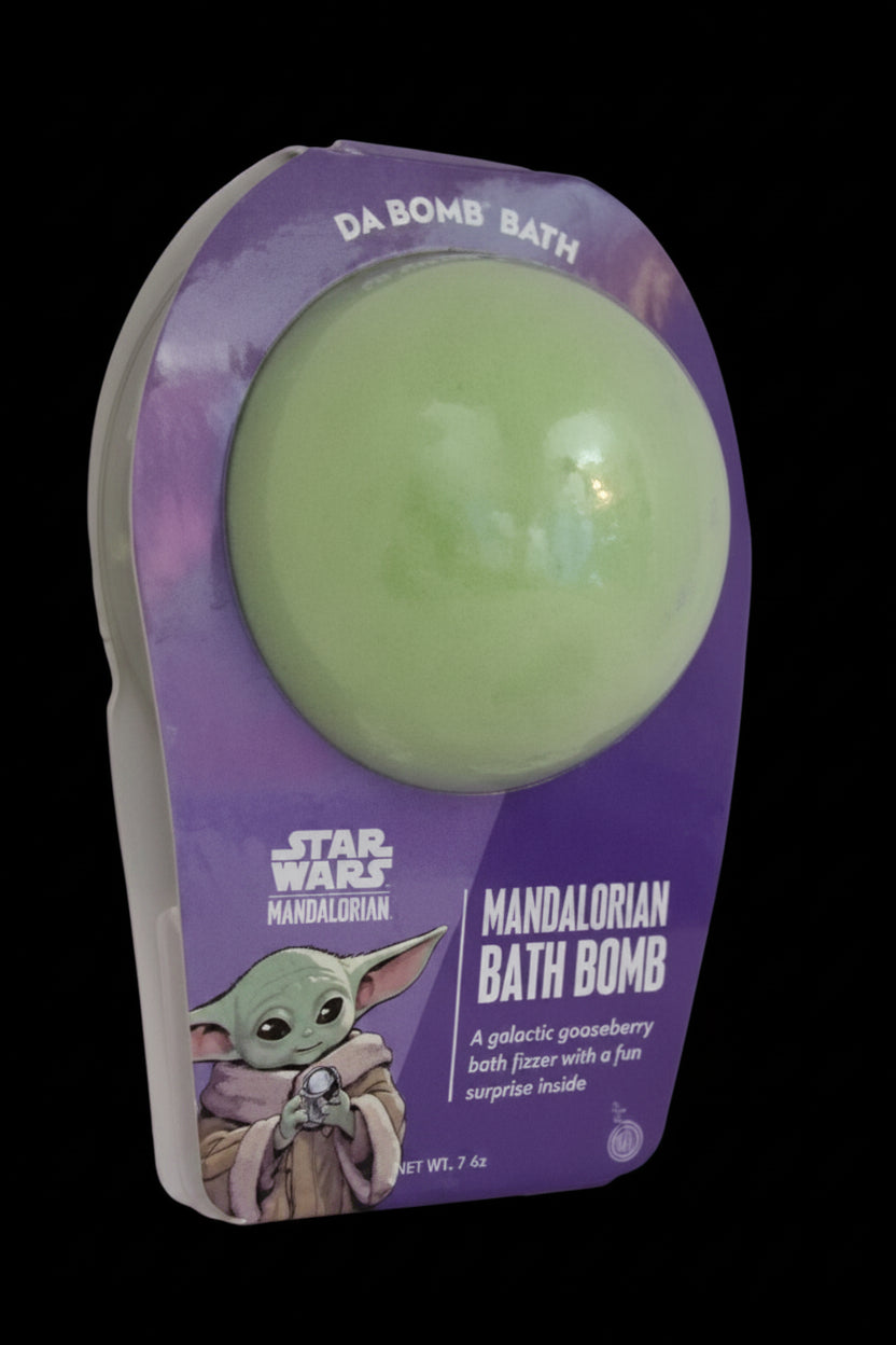 Da Bomb Bath Fizzers Star Wars Mandalorian (The Child) Bath Bomb - 6.5oz: Disney Licensed, Paraben-Free, Berry & Guava