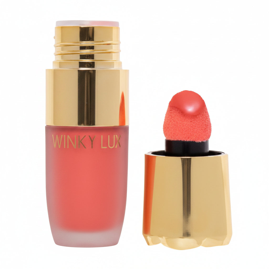 Winky Lux Cheeky Rose Liquid Blush - Darling - 0.21oz: Brightening, Face Application, Velvet Finish, Full Coverage