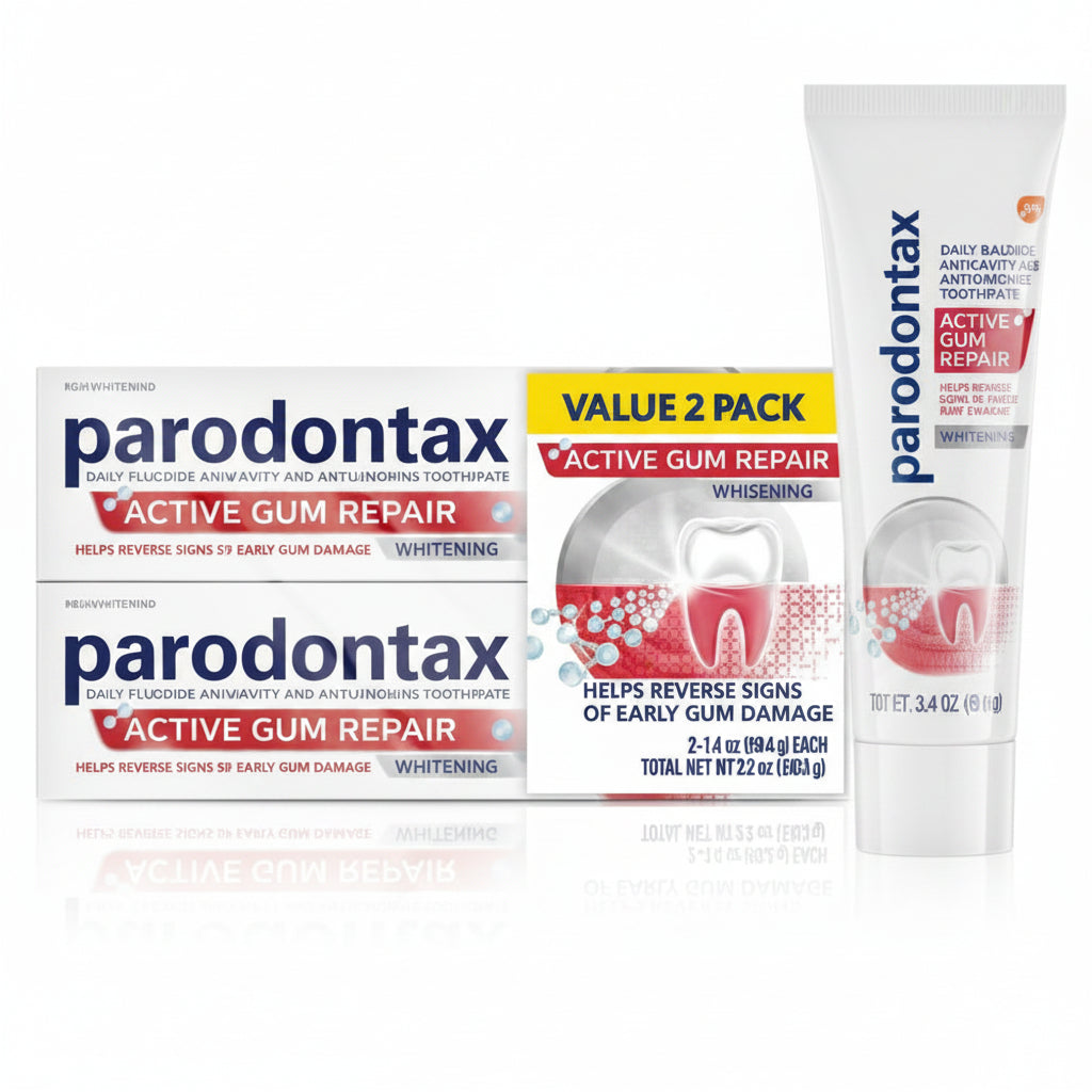 Parodontax Active Gum Repair Whitening Toothpaste - 6.8oz/2pk: Contains Stannous Fluoride, Mint Flavor
