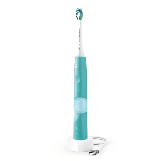 Philips Sonicare 4100 Plaque Control Rechargeable Electric Toothbrush - HX3689/23 - Turquoise: Medium Bristle, Nylon Toothbrush Bristle Material