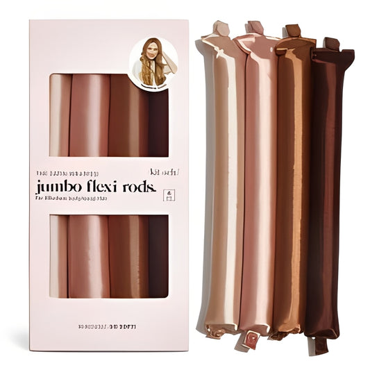 Kitsch Satin Jumbo Flexi Rods Hair Rollers - Rosewood - 4pk: Hair Styling, Curling, All Hair Types