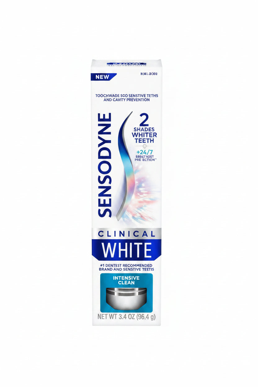 Sensodyne Clinical White Toothpaste - Intensive Clean - 3.4oz: Contains Fluoride, Mint Flavor, Potassium Nitrate