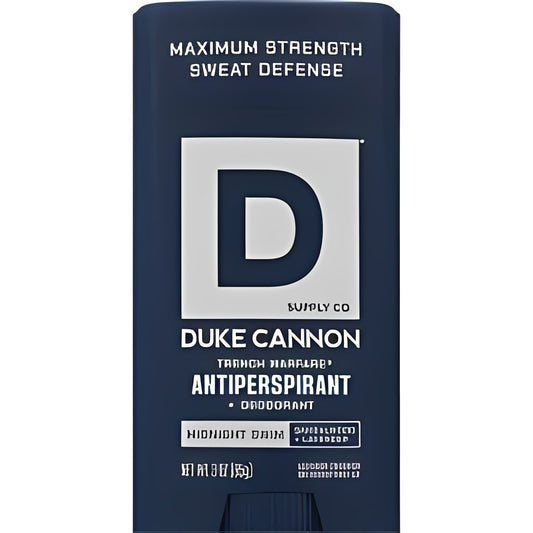 Duke Cannon Supply Co. Trench Warfare Men's Solid Antiperspirant & Deodorant Stick Midnight Swim - 3oz