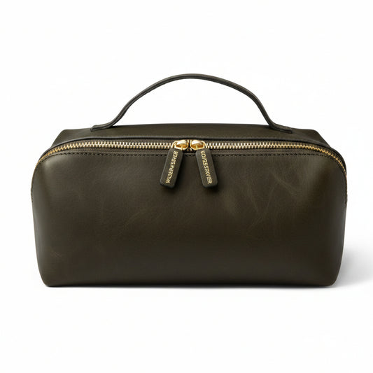 Sonia Kashuk Large Diagonal Zip Travel Makeup Bag: Polyurethane Material, Dual Compartments, Zipper Closure