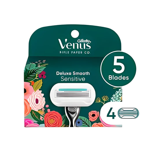 Rifle Paper Co. + Venus Deluxe Smooth Sensitive Razor Blade Refills - 4ct