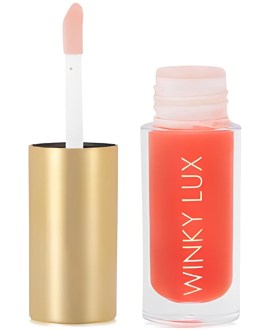 Winky Lux Barely There Tinted Lip Oil - Flush - 0.12 fl oz: Moisturizing, Medium Tones, Single Container, Oil Form