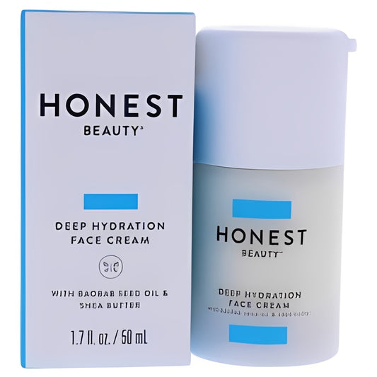 Honest Beauty Deep Hydration Face Cream with Shea Butter - 1.7 fl oz: Unscented, Anti-Aging, Sensitive Skin