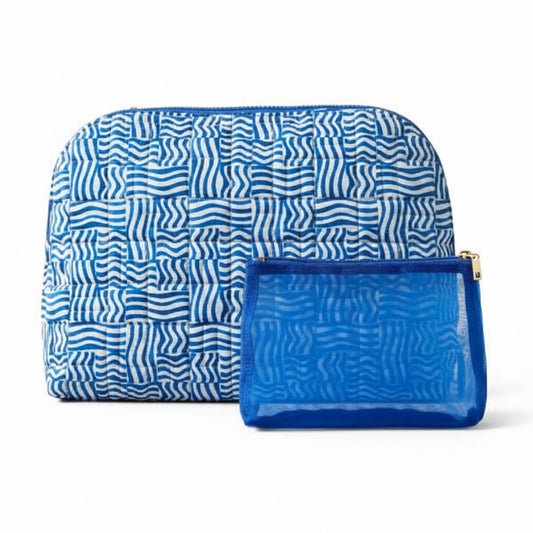 Sonia Kashuk Large Travel Makeup and Toiletry Bag Set - 2pc - Blue Wave