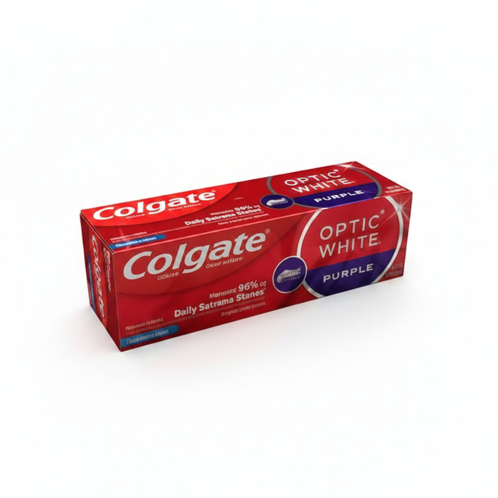 Colgate Optic White Purple Toothpaste for Teeth Whitening - 2 pack