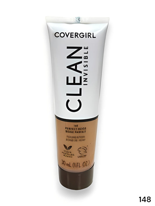 COVERGIRL Clean Invisible Foundation - Perfect Beige - 1 fl oz: Liquid, Buildable, Finish, Warm Undertone