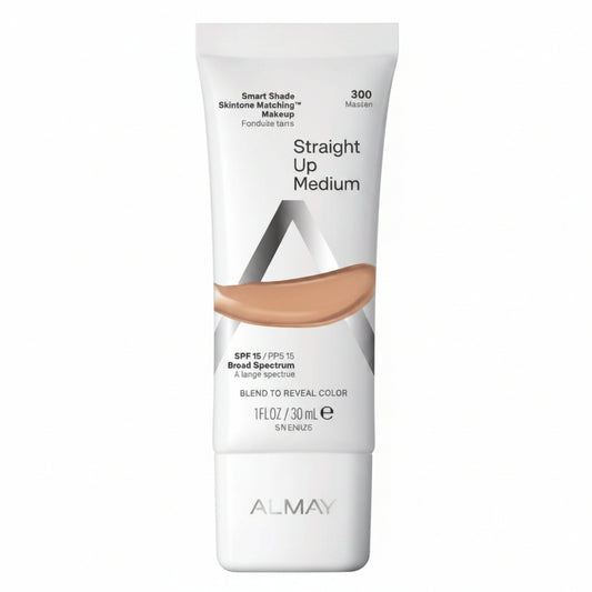 Almay Smart Shade Skintone Matching Makeup with SPF 15 - 300 Straight Up Medium - 1 fl oz