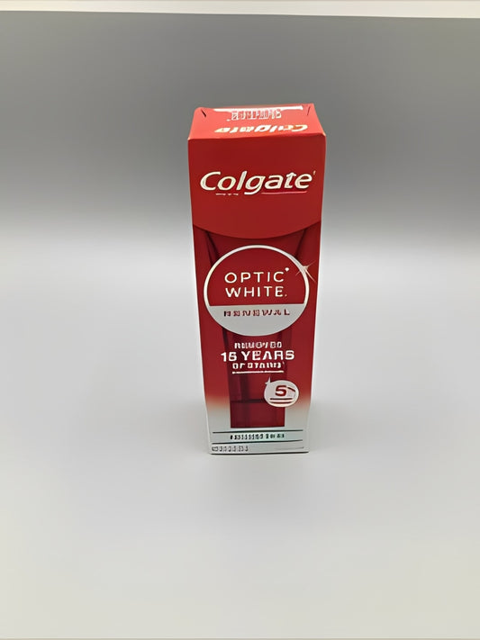 Colgate Optic White Renewal Teeth Whitening Toothpaste - High Impact White - 3.0oz: Contains Fluoride, Mint Flavor, Sodium Monofluorophosphate, Paste