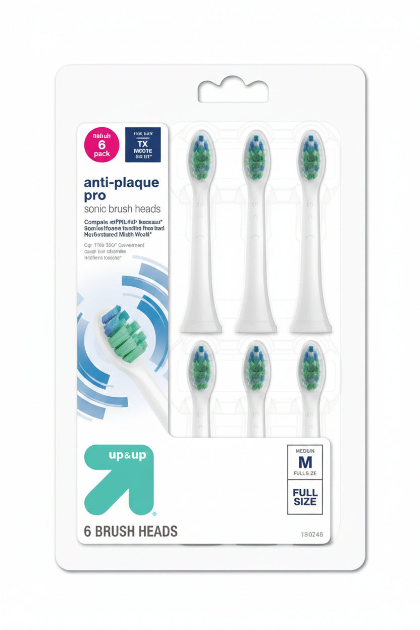 Anti-Plaque Sonic Brush Heads - up&up