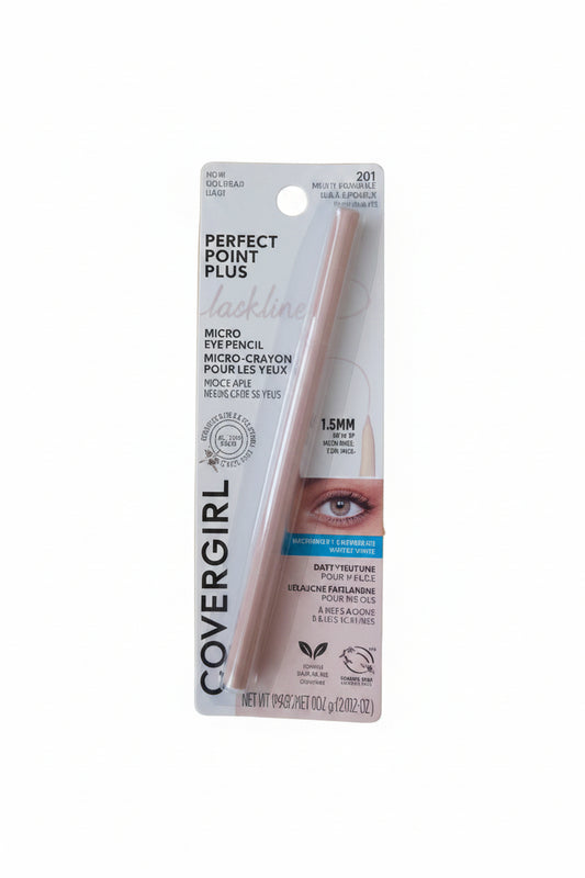 COVERGIRL Perfect Point Plus Lashline Micro Eye Pencil - Bright Beige - 0.002oz: Defining, Opaque Finish, Eyeliner