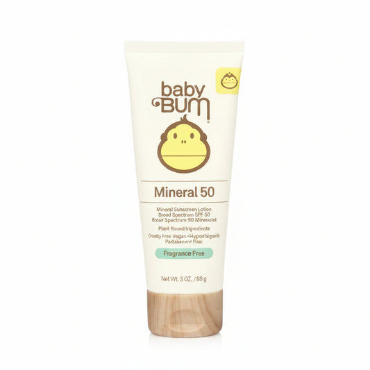 Baby Bum Mineral Sunscreen Lotion - SPF 50 - 3oz: No Fragrance, Paraben-Free, Vegan, Oxybenzone-Free